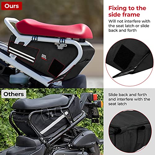 kemimoto Ruckus Bag Under Seat Storage Bag Cling to The Side Frame 2010-2023 Ruckus Saddle bag Luggage Scooter Ruckus Accessories Comes with Shoulder Straps Ruckus Cargo Storage Bin Container