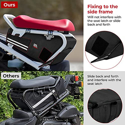 kemimoto Ruckus Bag Under Seat Storage Bag Cling to The Side Frame 2010-2023 Ruckus Saddle bag Luggage Scooter Ruckus Accessories Comes with Shoulder Straps Ruckus Cargo Storage Bin Container
