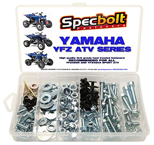 120pc Specbolt Bolt Kit Fits: Yamaha YFZ 450 YFZ450 ATV for Maintenance Upkeep & Restoration OEM Spec Fasteners ATV Quad
