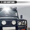 Motoforti Universal LED Light Bar, Flood Spot Combo Driving Working Fog Lights, for Car Rack Bumper, for Off-road Pickup Trucks, 7 Inch 20 LED 60W 12-24V, Aluminium, Black