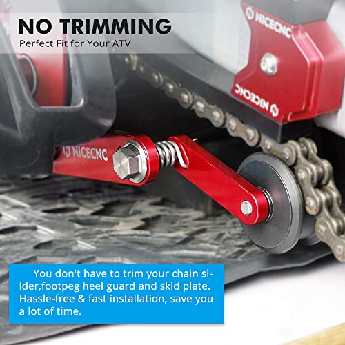 NICECNC Red Drive Chain Tensioner Guide Roller Slider Compatible with Yamaha Raptor 700 2013-2023 2022 2021 2020 2019 2018 2017 2016, Raptor 700R 2013-2023 2022 2021 2020 2019 2018 2017