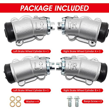 Front Brake Wheel Cylinders for Honda Rancher 350 400 TRX350 TRX400 2004-2007 (Left&Right All 4 Kit)，OEM# 45310-HN2-006 45330-HN2-006 45350-HN5-N01 45370-HN5-N01
