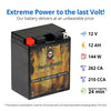 Pirate Battery YB14A-A2 Conventional Replacement Battery for ATV, Motorcycle, Personal Watercraft, and Snowmobile: 12 Volts, 1.4 Amps, 14Ah, Nut and Bolt (T3) Terminal