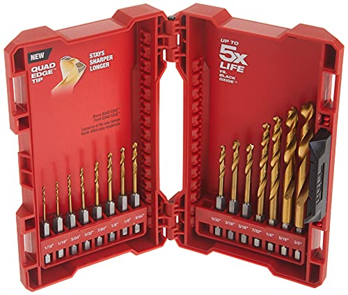 Milwaukee 48-89-4630 Kit TiN Shockwave (15-Piece Titanium)