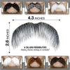 Mustaches Self Adhesive Walrus Fake Mustache, Novelty, Realistic False Facial Hair for Adults, Costume Accessory for Adults, Gray and White Color