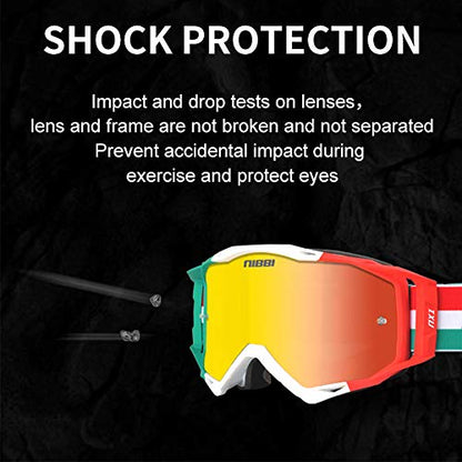 NIBBI MX Goggles Off-Road Motorcycle Goggles (green)