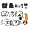 GY6 Cylinder Rebuild Kits Kymlaa 100cc Big Bore Kit for 69mm Valve 49CC 50CC 139QMB Moped Scooter Engine 50mm Bore Upgrade Set with 6pin Racing CDI Ignition Coil Performance Spark Plug Clutch Spring