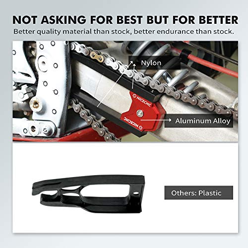 NICECNC Red Chain Guide Slider Buffer Swingarm Guard Compatible with Yamaha Raptor 700 2006-2008 2013-2023,Raptor 700R 2009,2011-2012,2016-2022 Special Edition,Raptor 700 Calif 2021,700R Calif 2023
