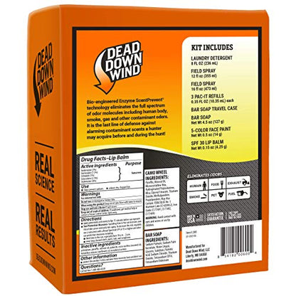 Dead Down Wind Trophy Hunter Kit | 10 Piece | Laundry Detergent, Bar Soap, Field Spray for Odor, Lip Balm | Hunting Accessories and Gear Value Pack