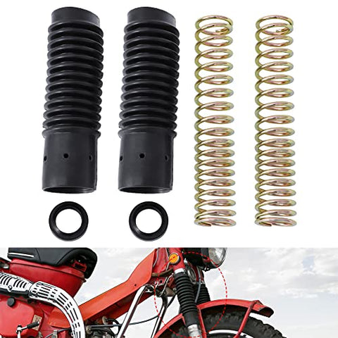 Motoparty Trail Gaiters Cover Boot For Honda CT90 TRAIL90 S90 CL90 Replace for 51611-459-880 Front Fork Cover Absorber Boots & Seals Spring Rebuild Kit