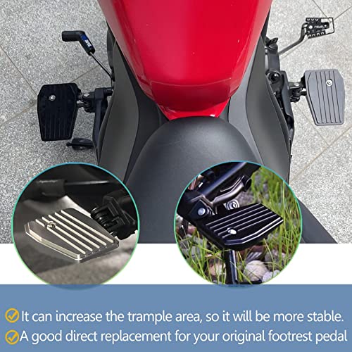 Midimttop Motorcycle Wide Foot Pegs Pedals Rest Footpegs Pads for Ho-nda Rebel 300 Rebel 500 2017 2018 2019 2020 2021 CMX 500 Footrest Parts Accessories (Black)
