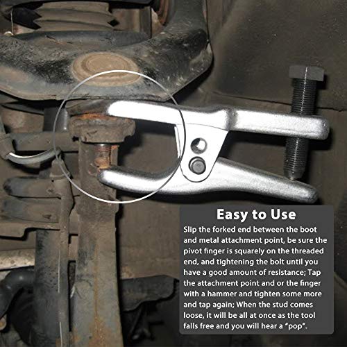 A ABIGAIL Universal Ball Joint Separator - Remover Tool for Separating Arms, Tie Rods, and Ball Joints on Cars, Trucks, ATVs