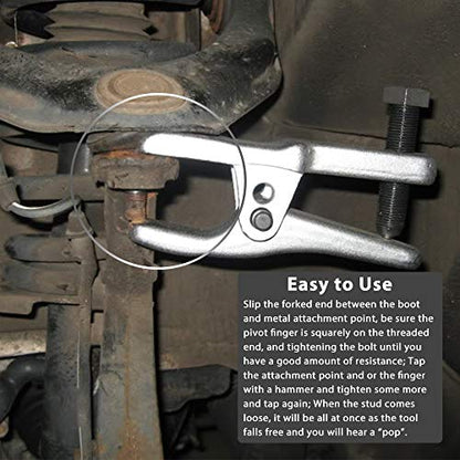 A ABIGAIL Universal Ball Joint Separator - Remover Tool for Separating Arms, Tie Rods, and Ball Joints on Cars, Trucks, ATVs