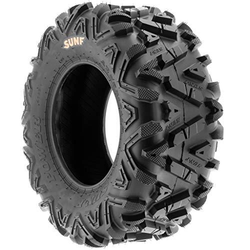Set of 4 SunF Power.I ATV UTV all-terrain Tires 25x8-12 Front & 25x10-12 Rear, 6 PR, Tubeless A033