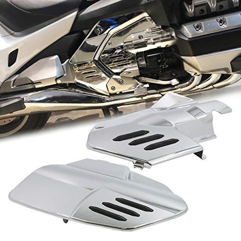 Worldmotop for Gl1800 Chrome Engine Lower Side Frame Covers compatible with Honda Goldwing 1800 GL1800 2018 2019 2020 2021 (A)