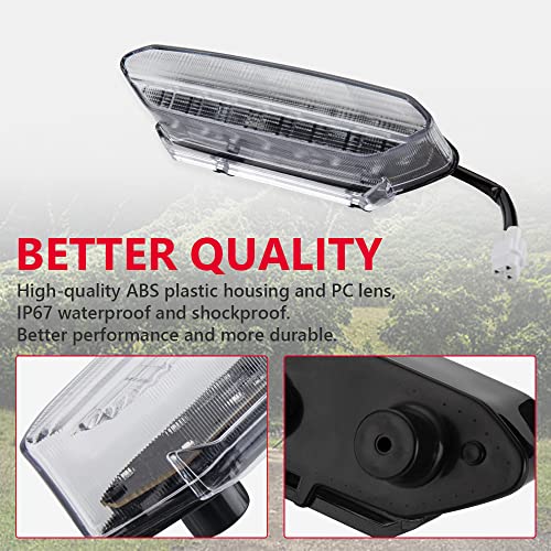 Led Tail Light Brake Assembly for Yamaha 2006-2009 YFZ450 5TG-84710-21-00 (Clear Lens)