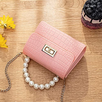 Little Girls Crossbody Purses Toddler Handbag Mini Casual Messenger Shoulder Bag for Kids (Pink)