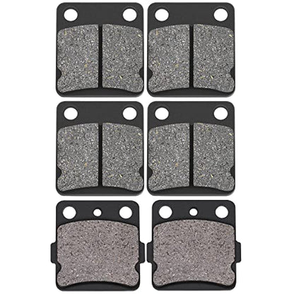 AHL Semi-metallic Brake Pads Set for Yamaha YFM350 Warrior 1989-2004 YFM350 Wolverine 1995-2005 BANSHEE 350 YFZ350 YFZ 350 1988-2009 YFS200 Blaster 2003-2006