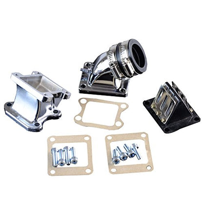 GOOFIT 32mm Intake Manifold Pipe Adapter Gasket Set Replacement for 2 Stroke DIO 50 ZX SE50 SK50 SA50 Elite Scooter