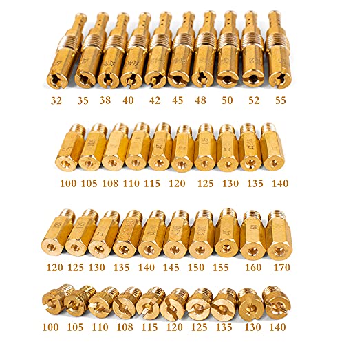 30pcs Main Jets &10Pcs Slow Jets Pilot Cleaner Tool Kit Fits for PWK CVK PE Keihin OKO Carb KOSO Polini KO SCL-2018090002-ZH-T-01 SCL-2018090002-ZH-T-02 SCL-2018090001-ZH-T-01 SCL-2018090003-ZH-T-01