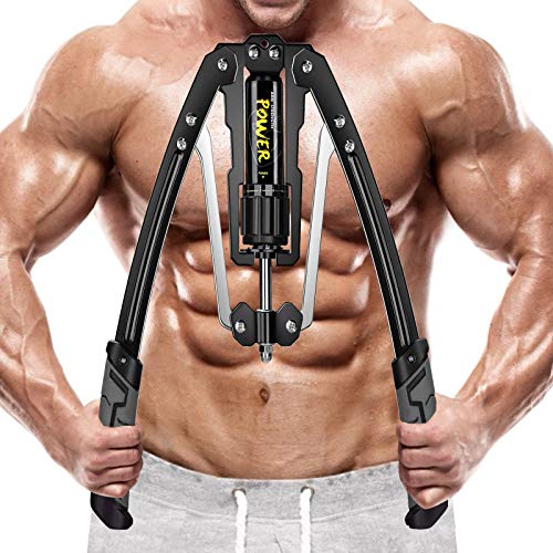 VIVITORY Adjustable Hydraulic Power Twister Arm Forearm Exerciser 22-440lbs Home Chest Expander for Arm, Biceps, Abdomen, Shoulder and Chest Muscle Strength Training (Grey)