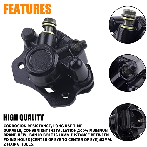 MWMNUN Chinese Rear Brake Caliper for ATV Coolster Taotao Kazuma Roketa Sunl Baja Kinroad 50cc 70cc 90cc 110cc 125cc 150cc 200cc Four Wheeler Trailmaster XRX 150 250 GT Tomberlin Crossfire