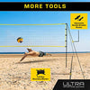 Ultra Sporting Goods Volleyball Net - Includes 32x3 Feet Regulation Size Net, 8.5-Inch PU Volleyball, Carrying Bag, Boundary Lines, Steel Poles & Pump - Height Adjustable for Men, Women & Co-Ed Games