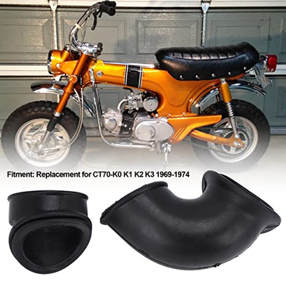 Air Intake Hose, 2Pcs Rubber Air Intake Manifold Boot Hose Replacement for CT70-K0 K1 K2 K3 1969-1974