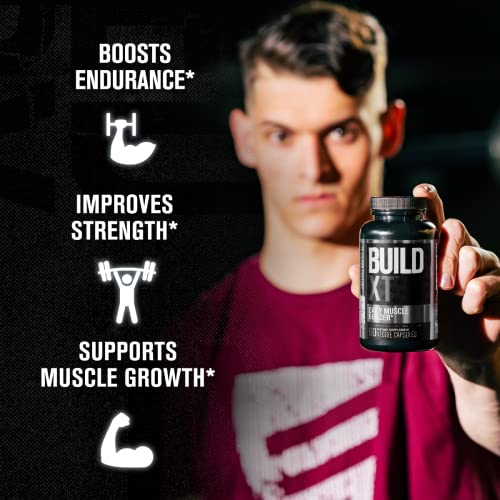 Jacked Factory Build-XT Muscle Builder - Daily Muscle Building Supplement for Muscle Growth and Strength | Featuring Powerful Ingredients Peak02 & elevATP - 60 Veggie Pills