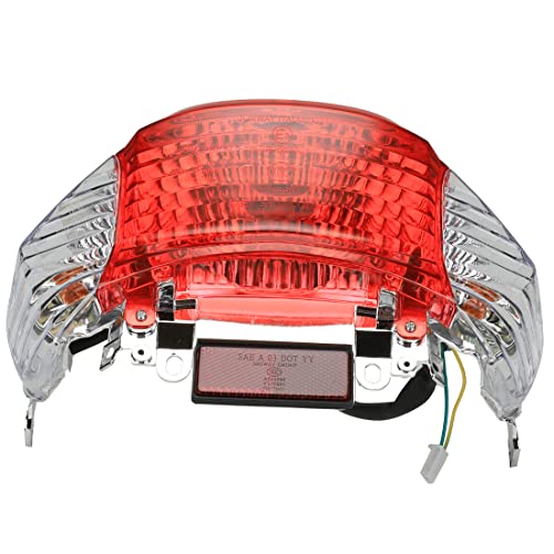 FVRITO Rear Tail Light Brake Turn Signal Taillight for Gy6 49cc 50cc Tao Tao Sunny ATM-50 Roketa Sunl Jonway Baja SC50 Baccio Heat Coolsport Icebear Chinese Scooter Moped Motorcycle Motor 125cc 150cc