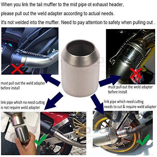 KAJIMOTOR Motorcycle Stainless 51mm/ 2" Inlet Motorcycle Systerm Exhaust Muffler Tail Real Carbon Fiber Tip Pipe For Kawasaki Z900 2017 2018 2019 2020