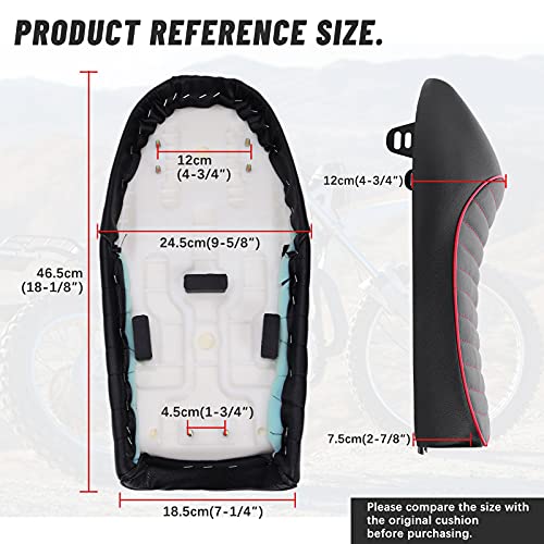 Universal Motorcycle Flat & Hump Saddle Cafe Racer Refit Vintage Seat Cushion For KZ400 KZ550 K750 Z650 W650 CB100 CB125 CB175 CB200 CB350 CB360 …