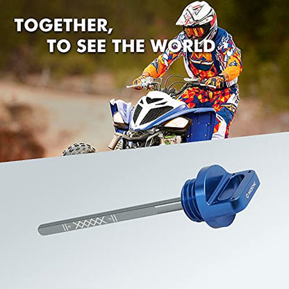 NICECNC T6 Aluminum Engine Oil Dipstick with O-Ring Compatible with Yamaha Raptor 700 YFM700 YFZ 450 2004-2009,2012-2013 Replacement for 5LP-21761-00-00 5LP-21761-00-00 See Fitment