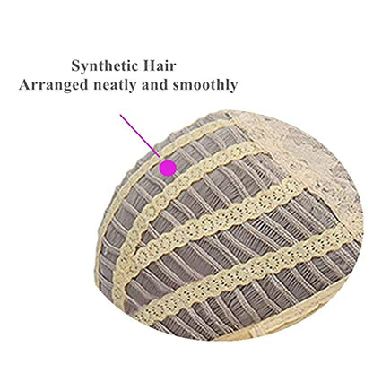 DKE and YMQ Mens Wigs, Fluffy and Realistic Short Hair Old Man Wig, Men’S Natural Daily Use Hair Suitable for Middle-Aged and Elderly People,Gray