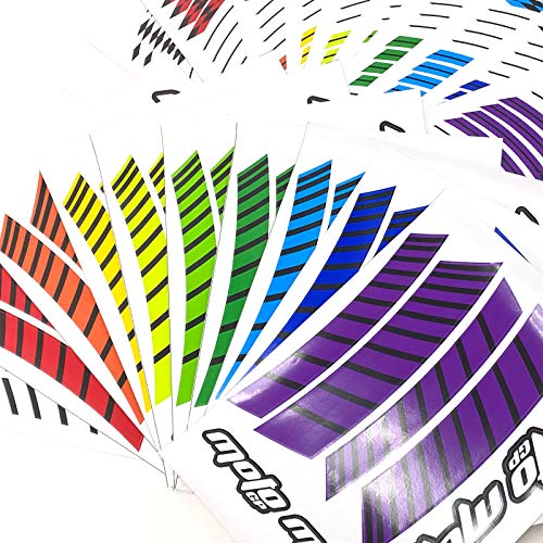 MC MOTOPARTS 17 inch Wheel Rim Stickers Stripe Decals AA02 Compatible with YZF R1 2019-2020 19 20 (RED)