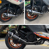 KAJIMOTOR Exhaust Muffler Pipe System for GY6 Engine 125cc 150cc Scooters Moped ATV Full Slip on Exhaust Header Pipe Silencer Black Double Hole