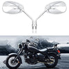 Motorcycle Mirrors, Universal 8mm 10mm Chrome Motorcycle Rear View Side Mirrors Handle Bar Bar End Motorcycle Mirrors Fit For Most Motorbikes