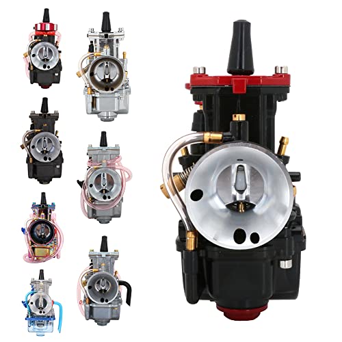 PWK 32mm Carburetor Motorcycle Power Jet Carb Racing Performance Universal For 125cc to 200cc Pit Dirt Bike Motocross Enduro On/Off Road ATV Quad Scooter Black