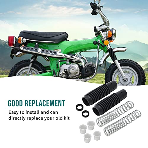 Motoparty Front Fork Rebuild Kit for Honda CT70 Trail70 1972-1979 CL70 SS50 All Model Great Replacement for Fork Boot and Spring Seal Nylon Cover Rebuild Kit