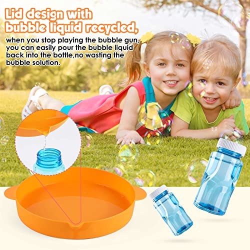 Upgraded Bubble Machine Gun with 10 Bottles Bubble Refill Solution, 73 0r 132 Holes Bubble Blower with Light,Bubble Maker Toys for Kids Adults Outdoor Indoor Birthday Wedding Party Activity (Blue )