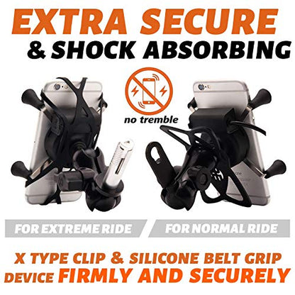 Motorcycles Phone Mount with Charger Grip Mobile Phone Holder GPS Navigation Bracket for BMW S1000RR Suzuki GSX 1300R Hayabusa GSX-R 600 750 1000 Yamaha YZF Kawasaki Ninja Honda CBR New