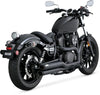 Vance & Hines Twin Slash Staggered Exhaust Black 48531