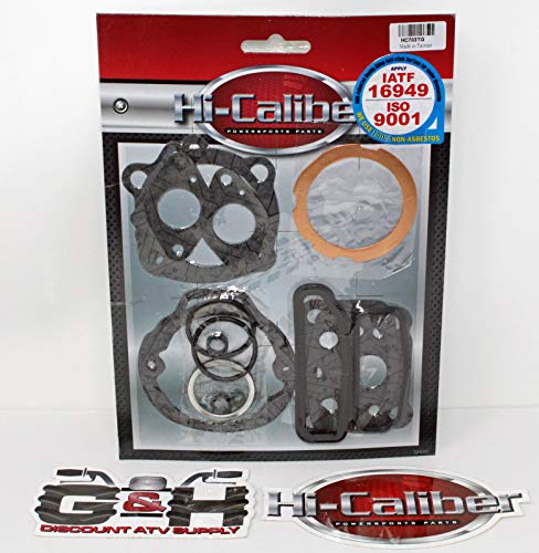 Hi-Caliber Powersports Parts QUALITY Top End Engine Motor Gasket Kit for 1974-1978 Honda ATC 90 90K and 1979-1985 Honda ATC 110 3-wheel ATVs