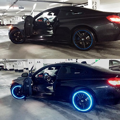 customTAYLOR33 (All Vehicles Blue High Intensity Grade Reflective Copyrighted Safety Rim Tapes (Must Select Your Rim Size), 17" (Rim Size for Most SportsBikes)