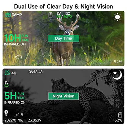 Night Vision Binoculars, 4K Portable Night Vision Goggles Military Tactical, 3'' Large Screen Binoculars for Adults with Anti-Shake Motion Detection & Rechargeable Lithium Battery