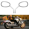 Motorcycle Mirrors, Universal 8mm 10mm Chrome Motorcycle Rear View Side Mirrors Handle Bar Bar End Motorcycle Mirrors Fit For Most Motorbikes
