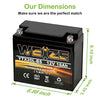 Weize YTX20L-BS High Performance Power Sports- Maintenance Free - Sealed AGM Battery ETX20L BS For Motorcycle ATV UTV snowmobile