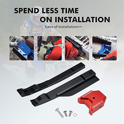 NICECNC Red Chain Guide Slider Buffer Swingarm Guard Compatible with Yamaha Raptor 700 2006-2008 2013-2023,Raptor 700R 2009,2011-2012,2016-2022 Special Edition,Raptor 700 Calif 2021,700R Calif 2023