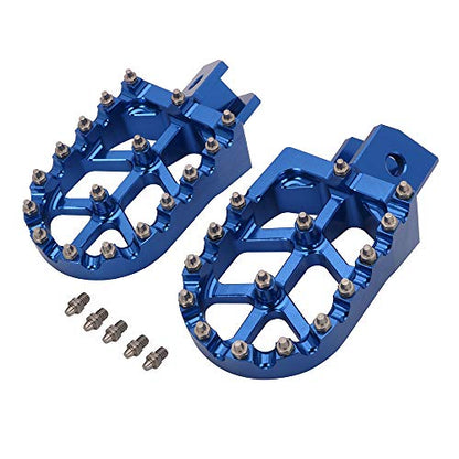 AnXin Motorcycle Foot Pegs Footpeg Pedals FootRest for PW50 1981-2021 PW80 1983-2006 Pit Dirt Bike Blue