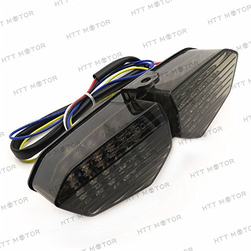 HTTMT MT178- Taillight Integrated Turn Signals Compatible with YZF R6 03-05 XTZ1200 12-14 Smoke